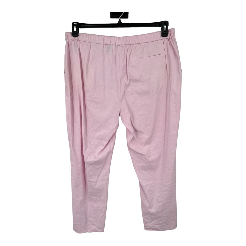 Theory Pants Treeca Pull-On Good Linen Cropped Pi… - image 4